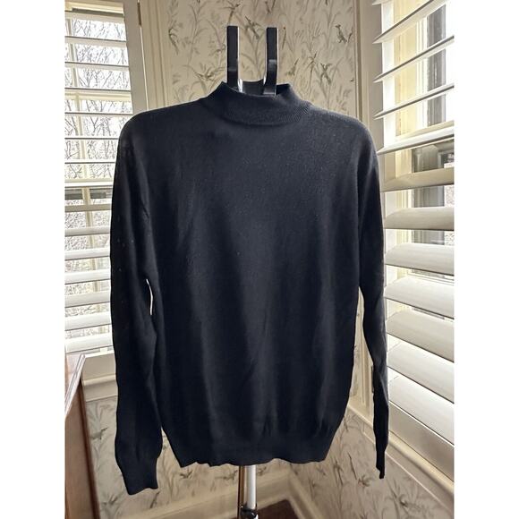 Vintage Kevoman Black long sleeve sweater 100% silk size M Oversized - Picture 1 of 4